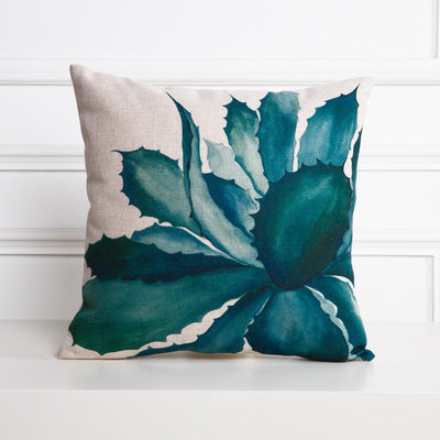 Tropical Verde Embrace Hand-Painted Pillowcase