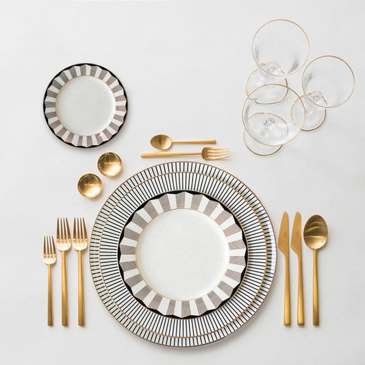 Deco Noir: Monochrome Art Deco Style Tableware