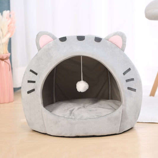 Feline Haven: Cat-Themed Pet Bed