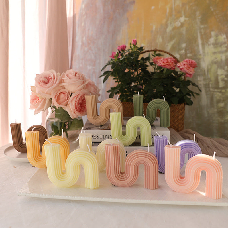 Geo Glow: Coloured Geometric Candles