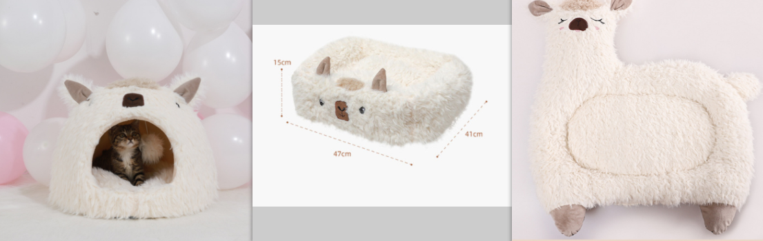 Alpaca Cozy Pet Haven: Warm Plush Pet Bed