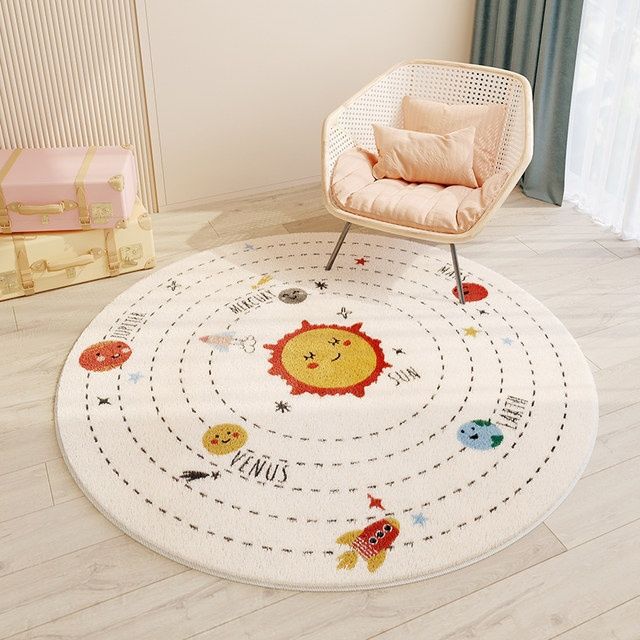 Children's Room Round Cashmere Rug