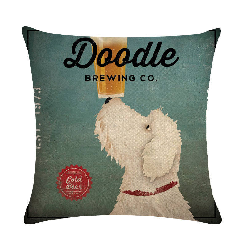 Vintage Paws: Dog-Themed Cushion Covers