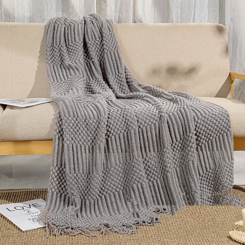 Warm Hue Cozy Coloured Throw Blanket