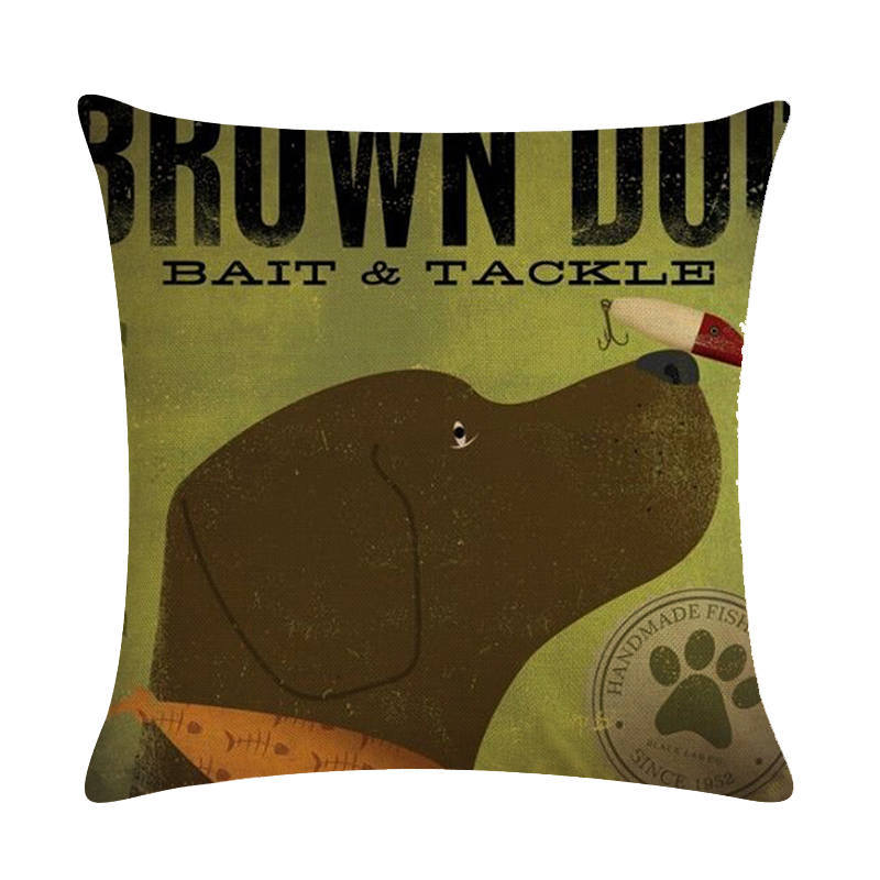 Vintage Paws: Dog-Themed Cushion Covers