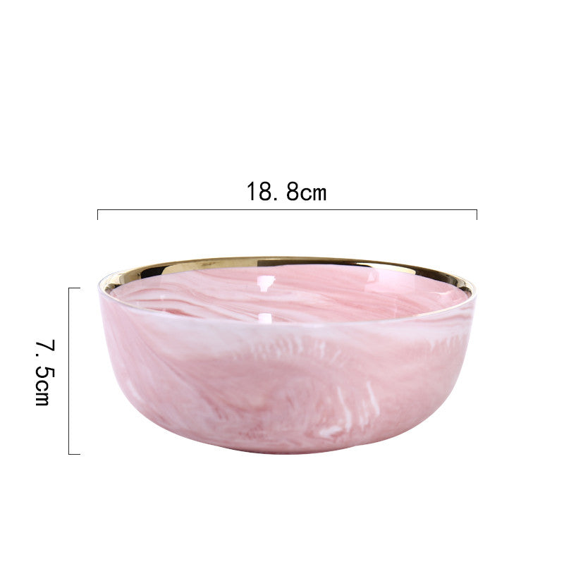 Blushing Marble Ceramic Dinnerware Set