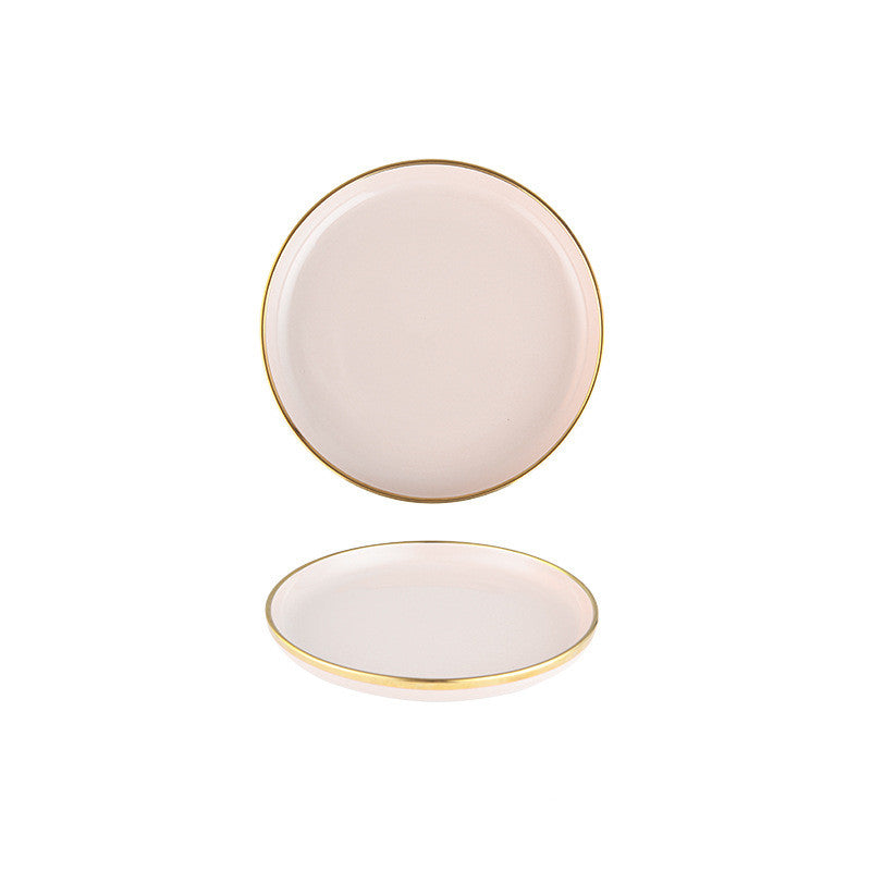 Blush Gilded: Pink Tableware with Gold Rim