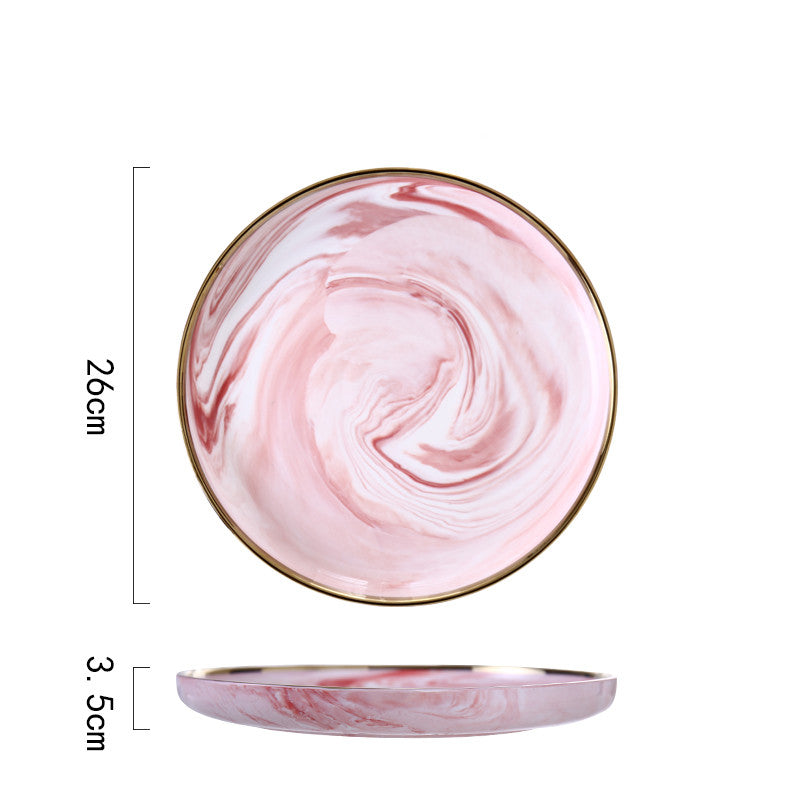 Blushing Marble Ceramic Dinnerware Set