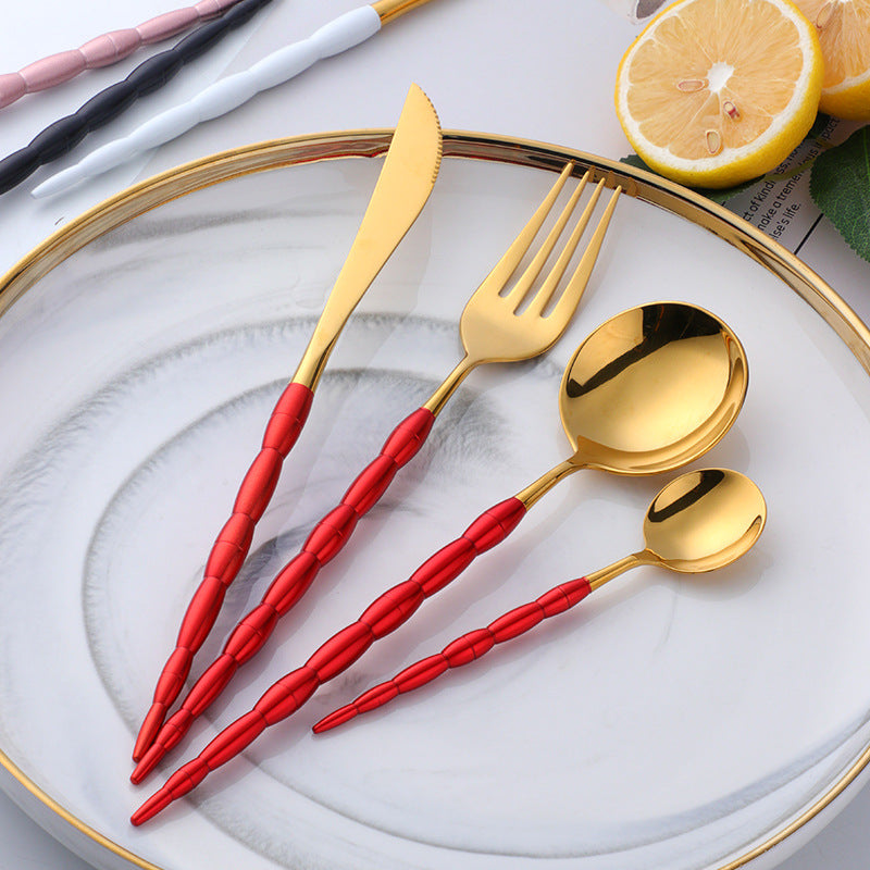 Gilded Rainbow: Gold-Coloured Stainless Steel Cutlery