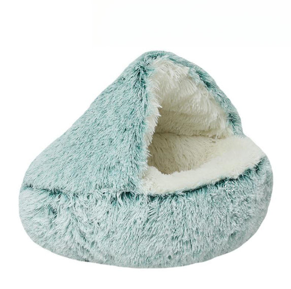 Snuggle Nest: Cozy Semi-Enclosed Pet Bed