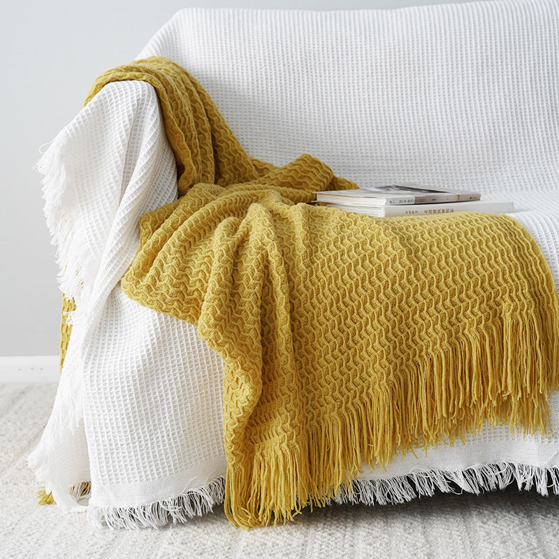 Chroma Knitted Throw Blanket