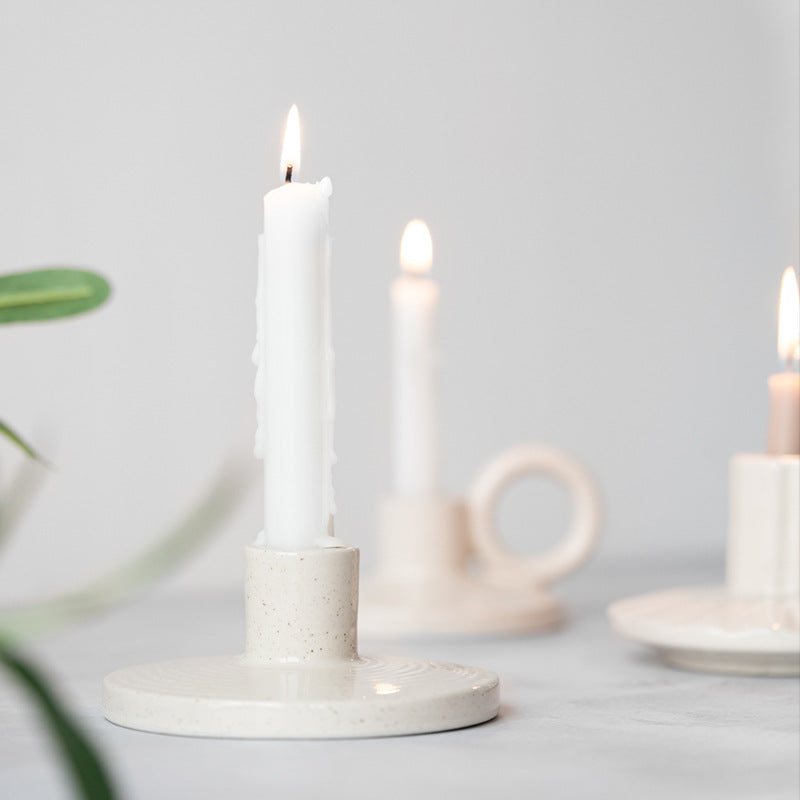 Earth Stone Mini Ceramic Candle Holder