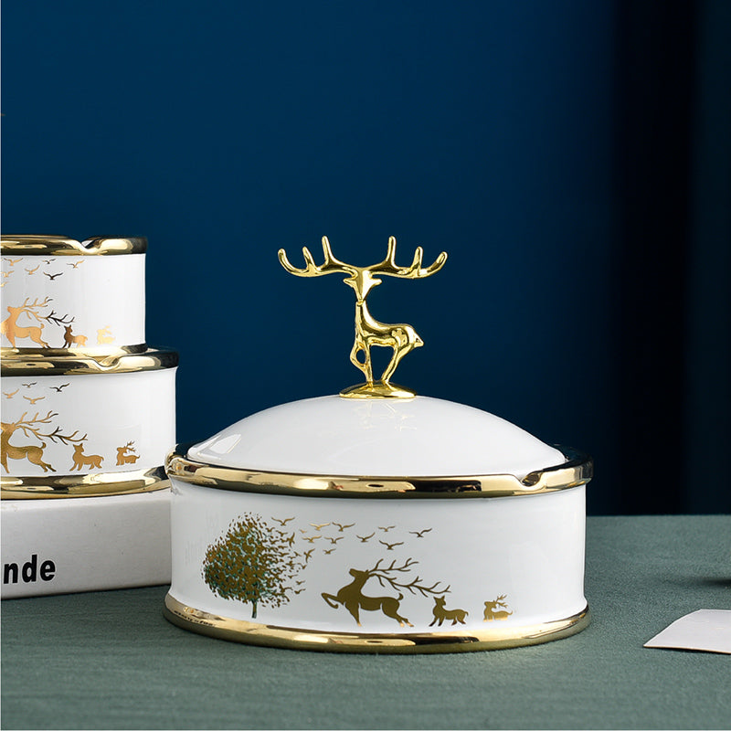 Deer Themed Storage Jar