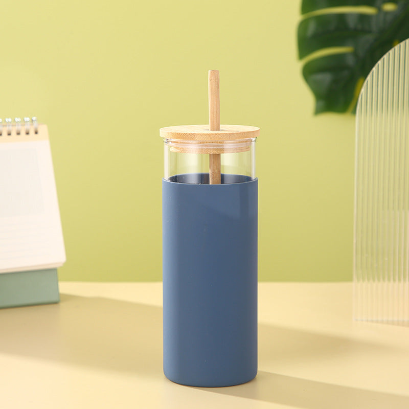 Bamboo Top Glass Water Bottle