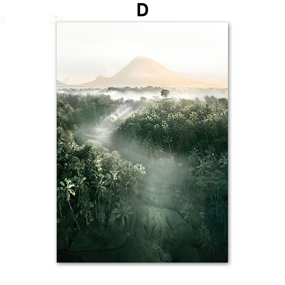 Wildwood Whispers: Jungle and Trees Canvas Wall Art