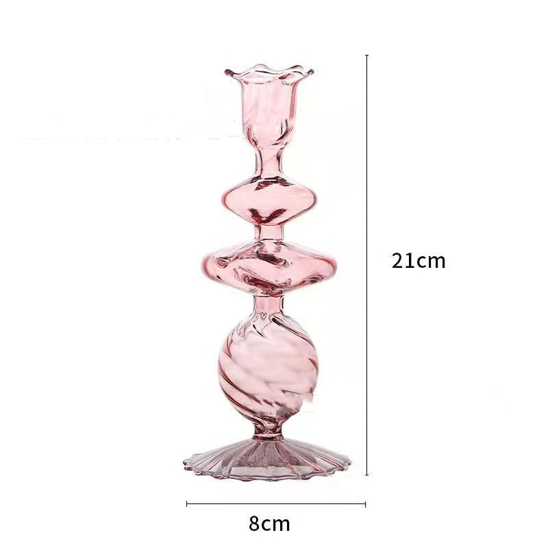 Radiant Spectrum Hand-Blown Glass Vase