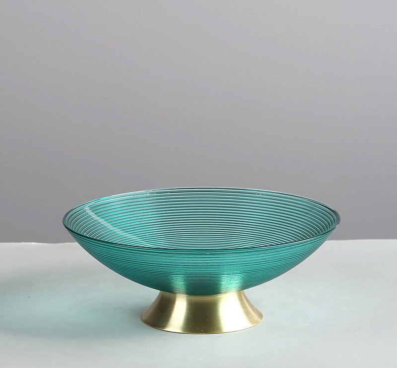 Elevated Elegance: Raised Glass Fruit Bowl