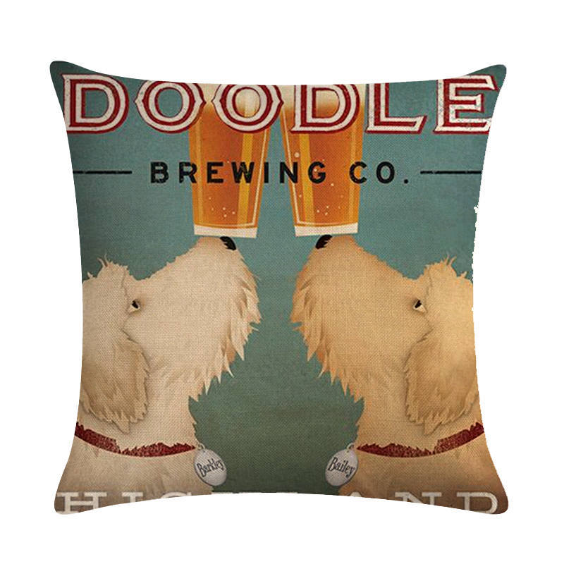 Vintage Paws: Dog-Themed Cushion Covers