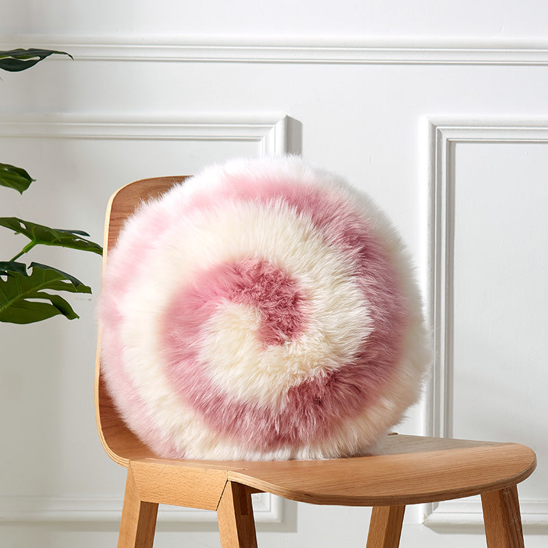 Blush Dreams: Plush Ball Shaped Cushion