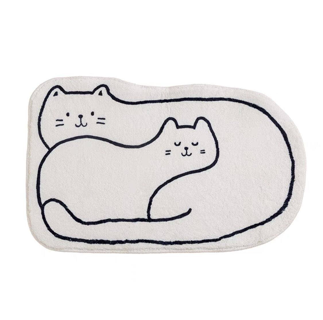 Purrfect Paws: Cute Cat Bathroom Mat