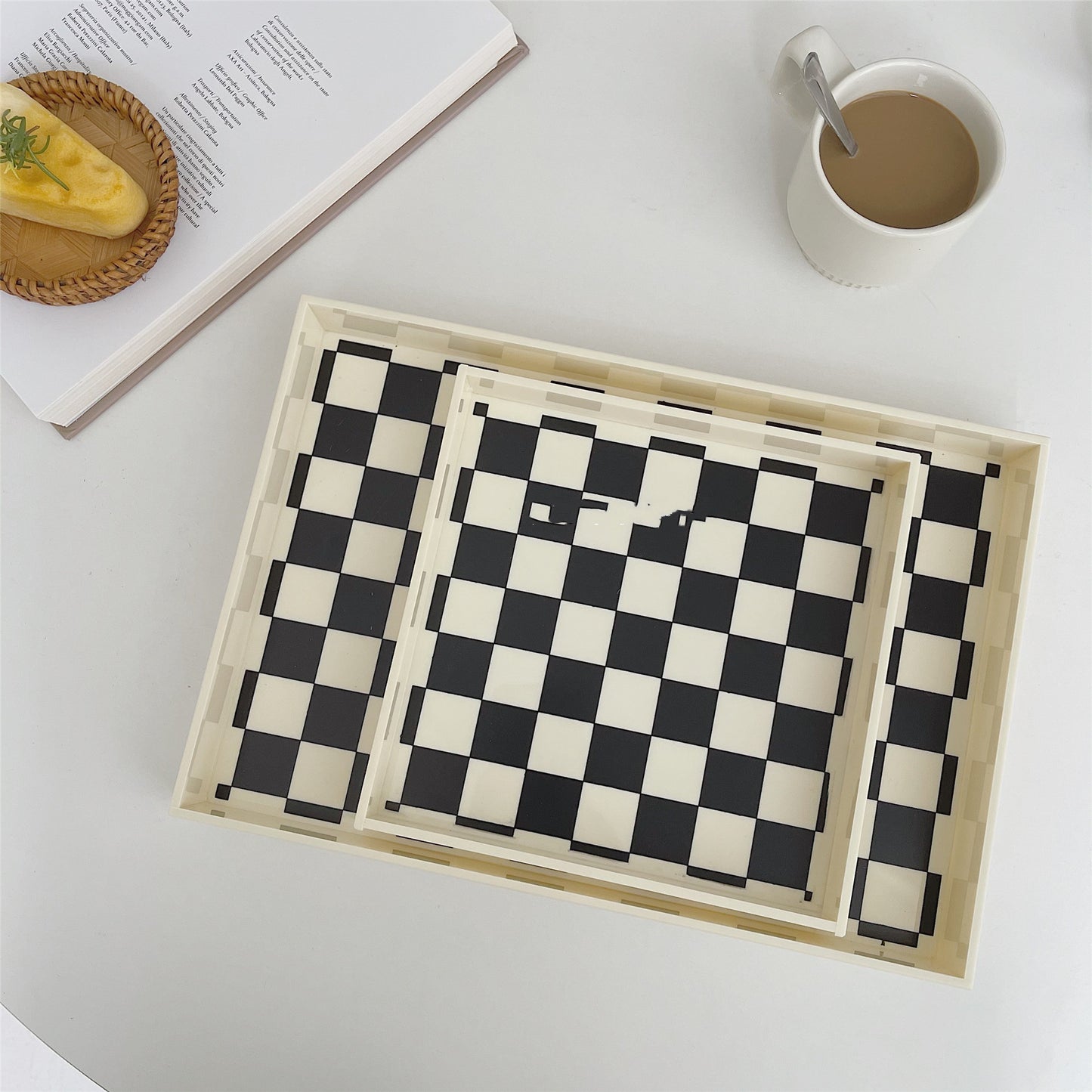 Checkered Chic: Acrylic Storage Tray