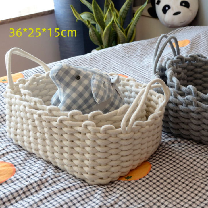 Handcrafted Haven Cotton Rope Storage Basket