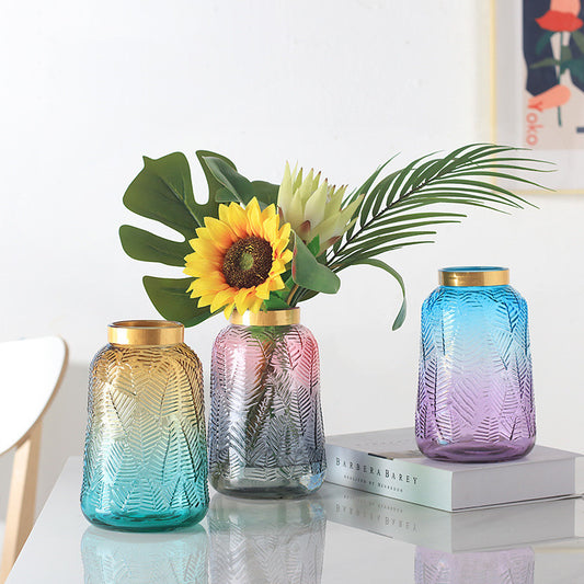 Gradient glass vase