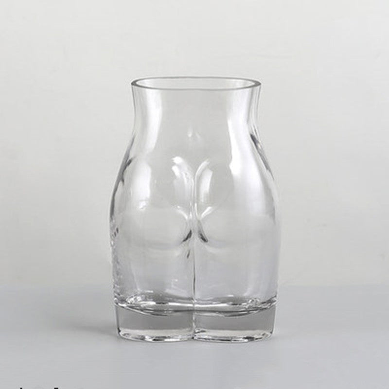 Glass Bum-Shaped Vase