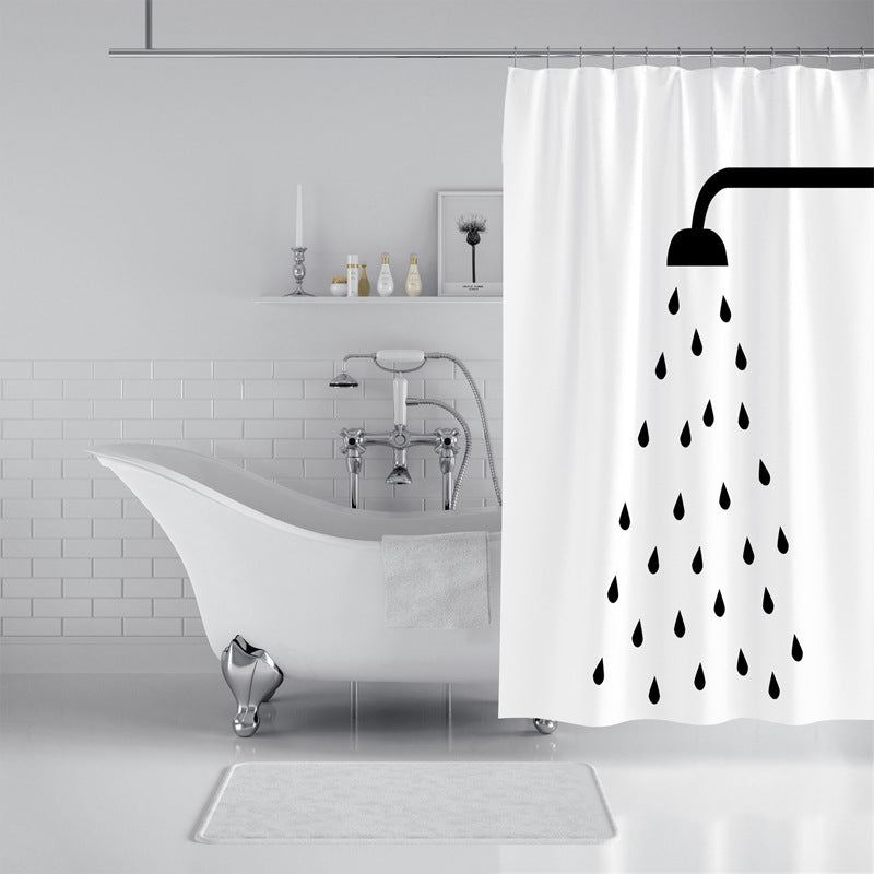 Shower Print Shower Curtain