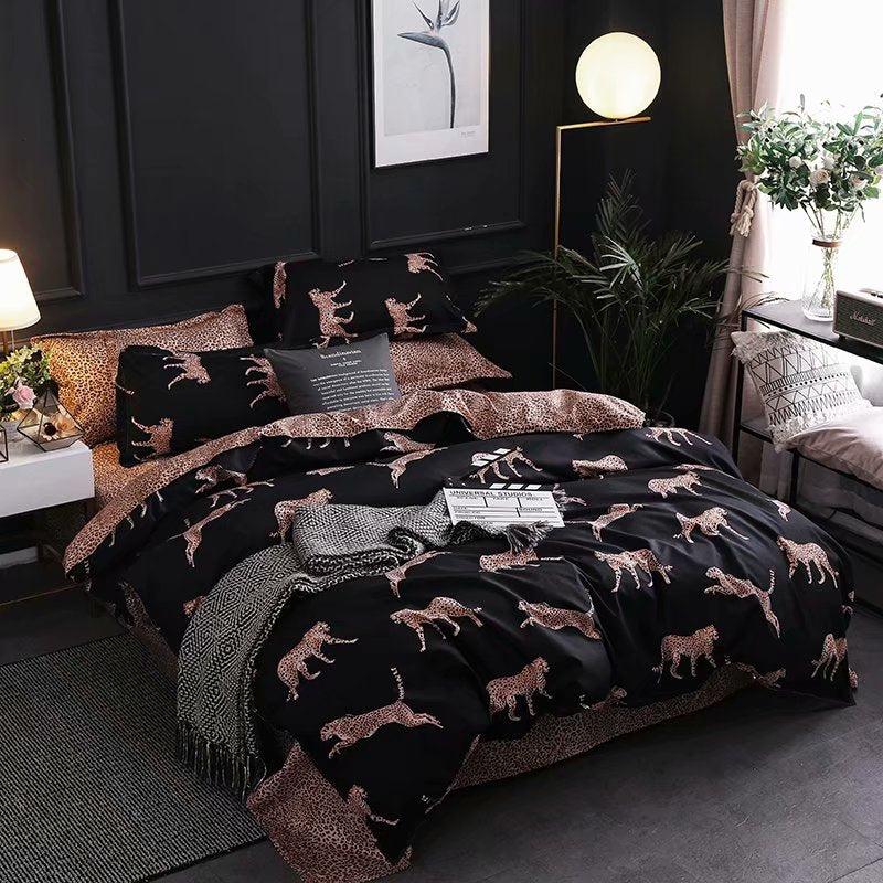 Wild Glam Cheetah Printed Bedding Set