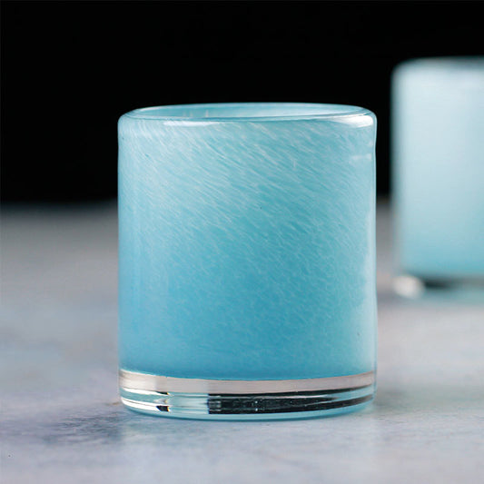 Ocean Breeze: Blue Frosted Glass Tumbler