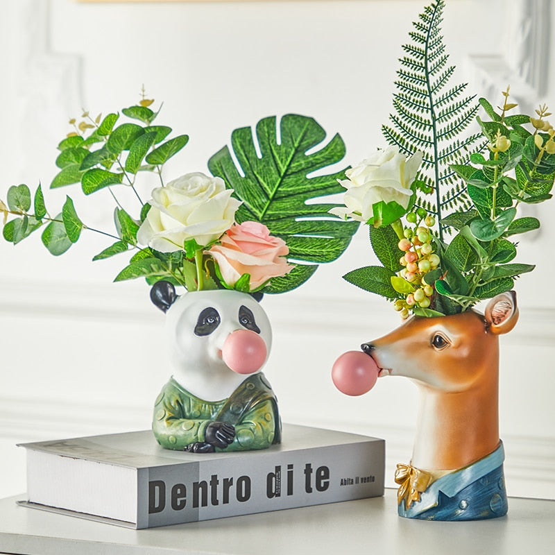 Playful Animal Vase