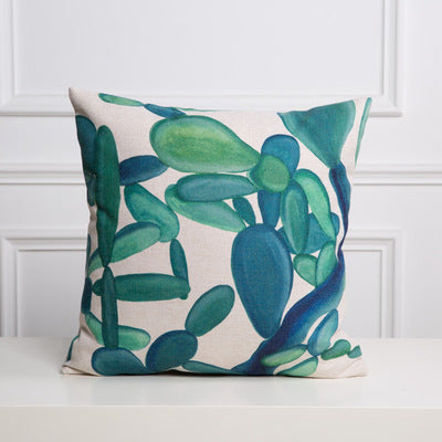 Tropical Verde Embrace Hand-Painted Pillowcase