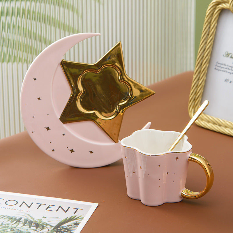 Ceramic Moon & Star Cup & Saucer