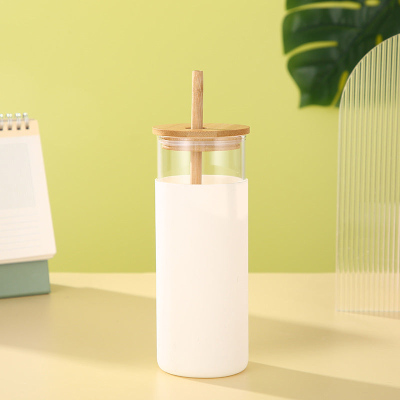 Bamboo Top Glass Water Bottle