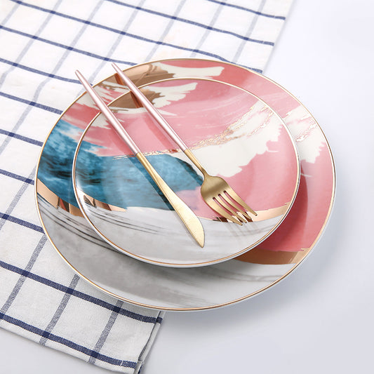 Brush stroke Spectrum: Colourful Dinnerware Set