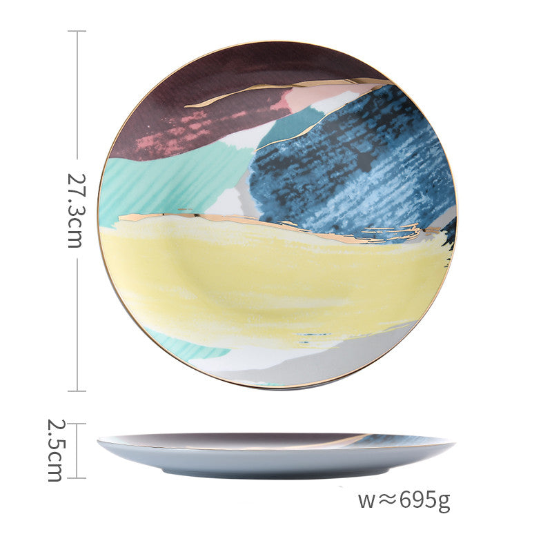 Brush stroke Spectrum: Colourful Dinnerware Set