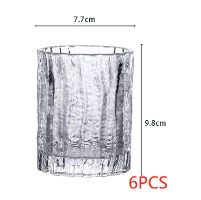 Textured Elegance: Glass Tumbler