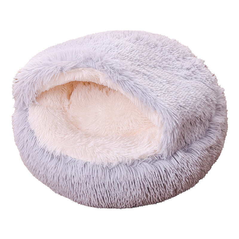 Snuggle Nest: Cozy Semi-Enclosed Pet Bed