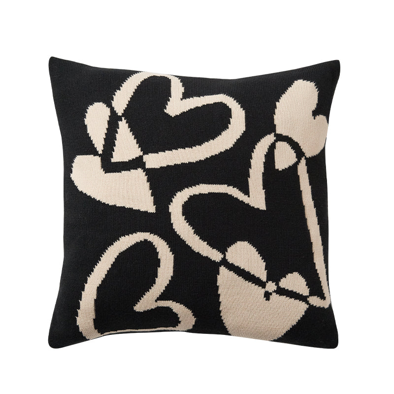 Monochrome Comfort: Cute Black and White Nordic Style Sofa Cushion