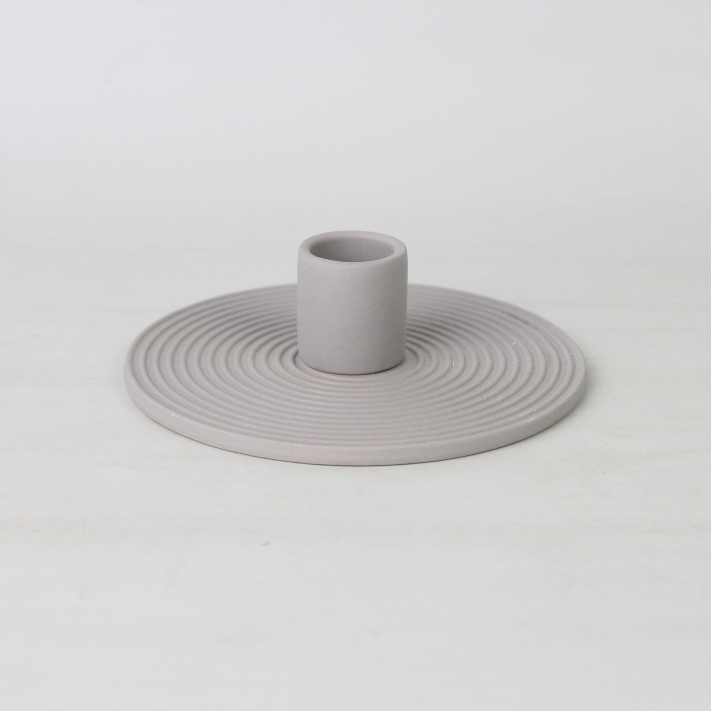 Spiral Serenity: Creative Ceramic Candle Holder Handicraft