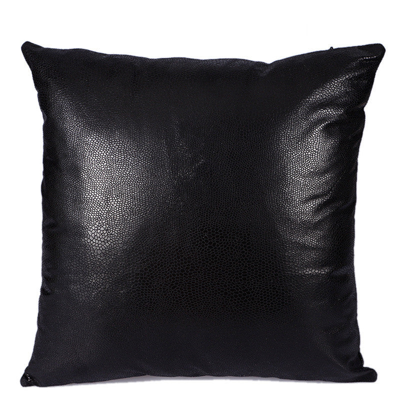 Gilded Retro Leather Sofa Pillowcase Cover