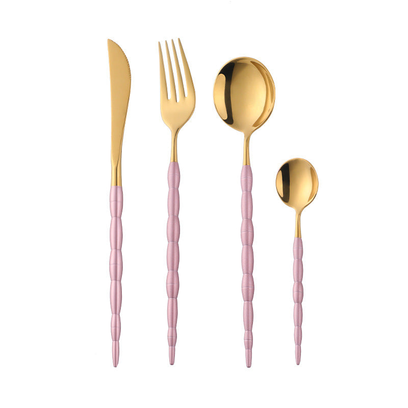 Gilded Rainbow: Gold-Coloured Stainless Steel Cutlery