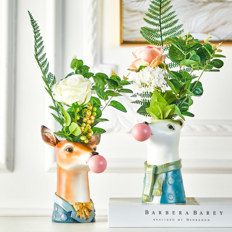 Playful Animal Vase