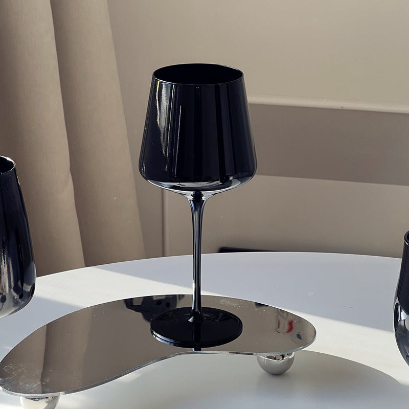 Black Porcelain Wine Glass