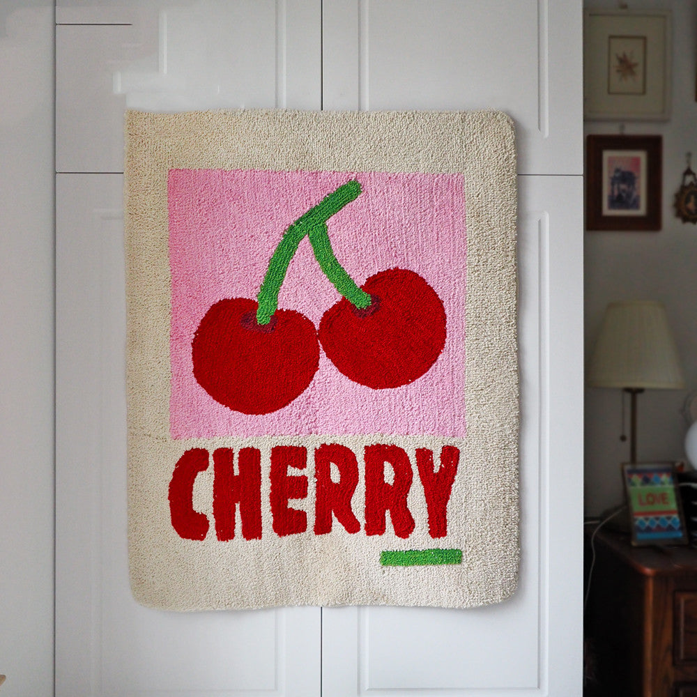 Women's Handmade Home Cherry Bedroom Rug