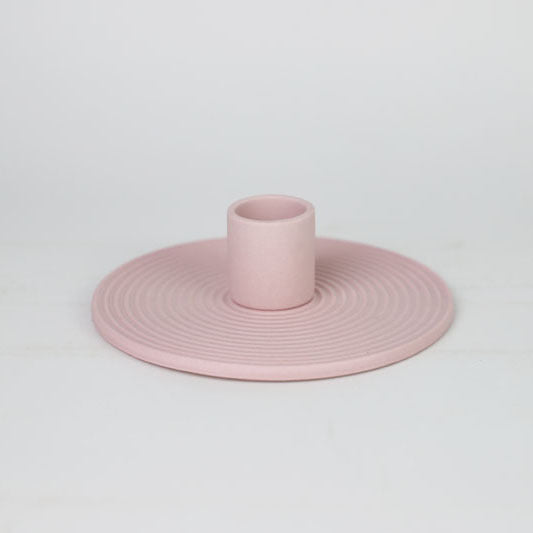 Spiral Serenity: Creative Ceramic Candle Holder Handicraft