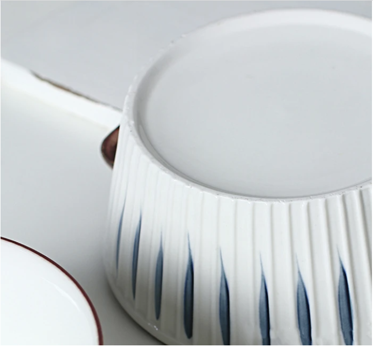 Artisanal Splendour: Hand-Painted Ceramic Salad Set