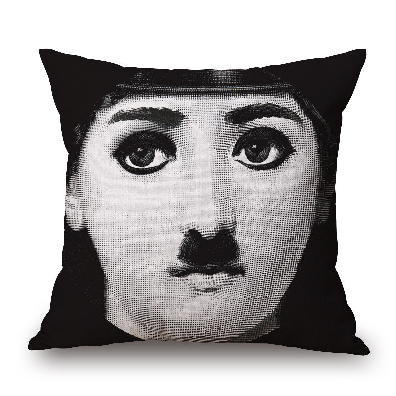 Art Deco Women's Face Cushion Cover