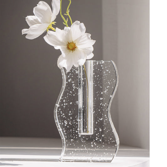 Enchanted Elegance: Transparent Crystal Vase